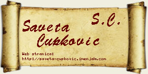 Saveta Čupković vizit kartica